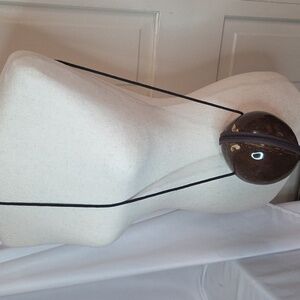 Coconut Bag Crossbody Handmade Zips open zip compartmemt inside Vintage 2005